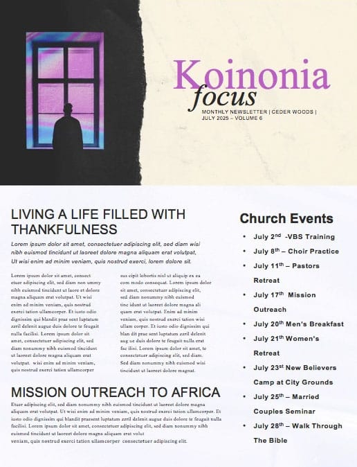 Isolated Church Newsletter