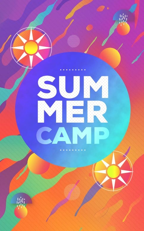 Summer Camp Sun Church Bifold Bulletin