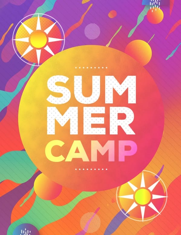 Summer Camp Sun Church Flyer