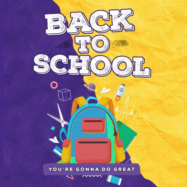 Back To School Yellow Social Media Graphic