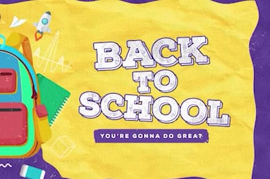 Back To School Yellow Title Church Video