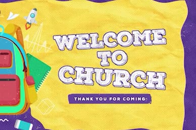 Back To School Yellow Welcome Church Video