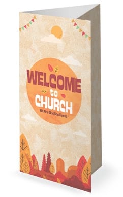 Autumn Harvest Party Church Trifold Bulletin