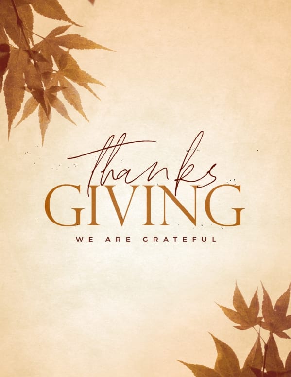 Grateful Thanksgiving Church Flyer