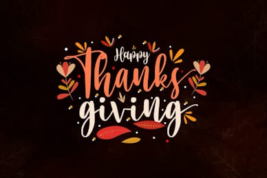 Happy Thanksgiving Brown Title Church Video