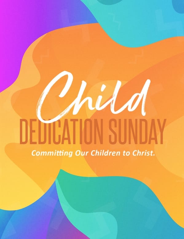 Child Dedication Sunday Church Flyer