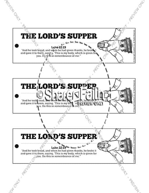 Luke 22 The Lords Supper Bible Bookmarks