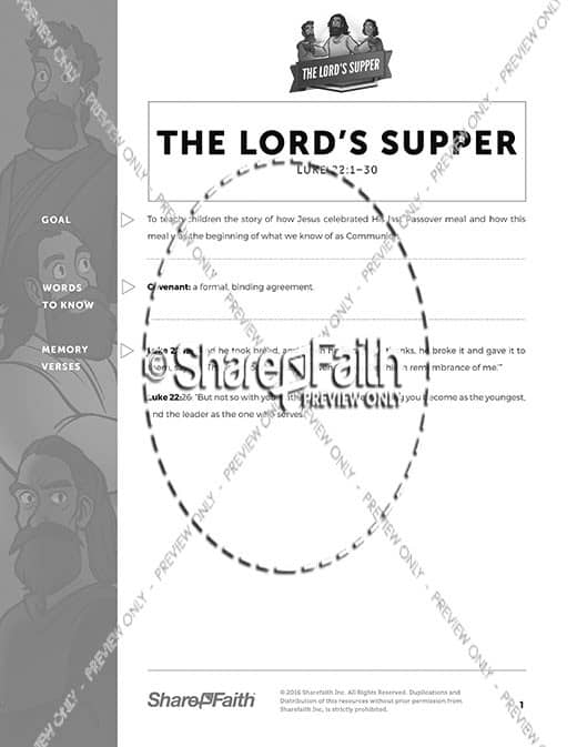 Luke 22 The Lords Supper Curriculum