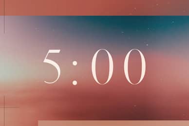 Jesus' Ascension Pink Blue Church Video 5min Countdown