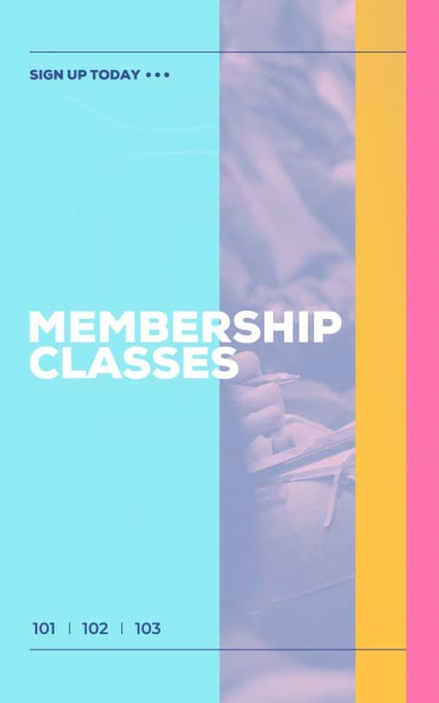 Membership Class Sign Up Church Bifold Bulletin