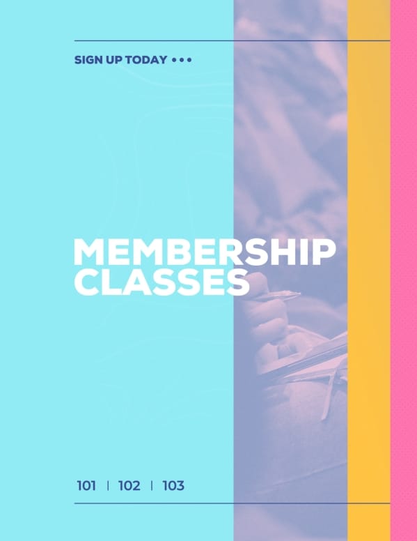 Membership Class Sign Up Church Flyer