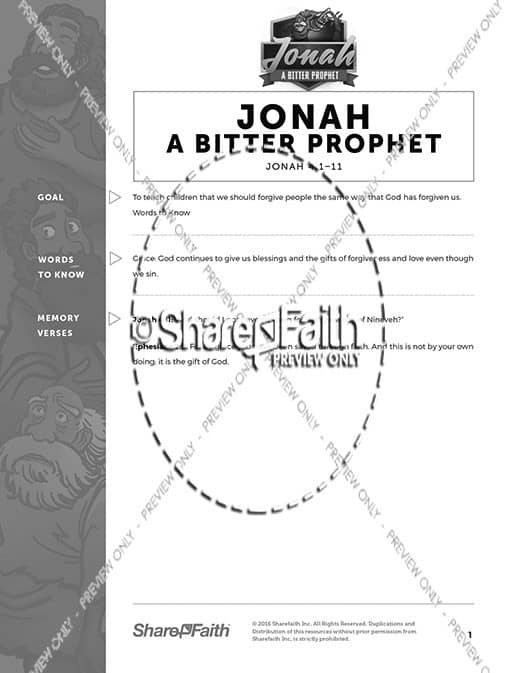 Jonah 4 A Bitter Prophet Curriculum
