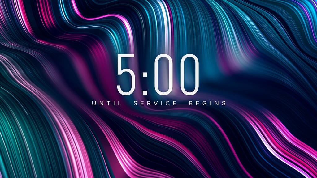 5min Countdown Wavelength Church Motion Graphic