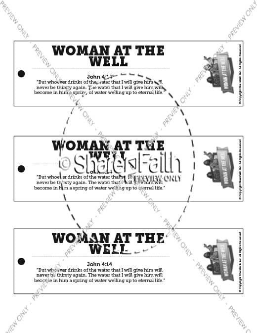 John 4 Woman at the Well Bible Bookmarks