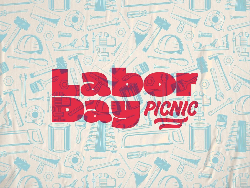 Labor Day Picnic Red Church PowerPoint