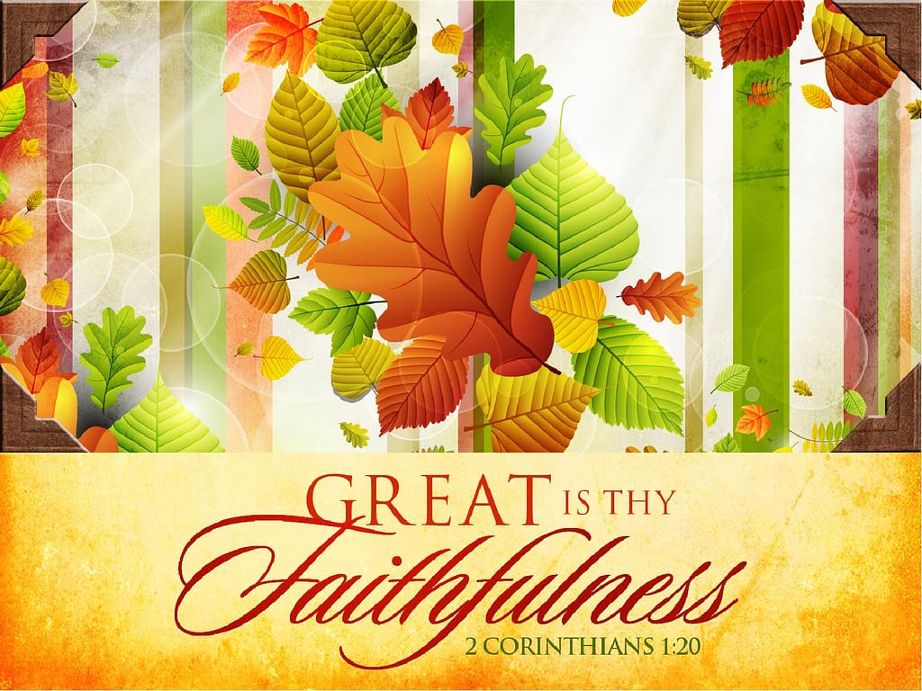 Great Is Thy Faithfulness Fall PowerPoint Template