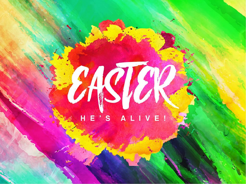 Easter Paint Splash Church PowerPoint