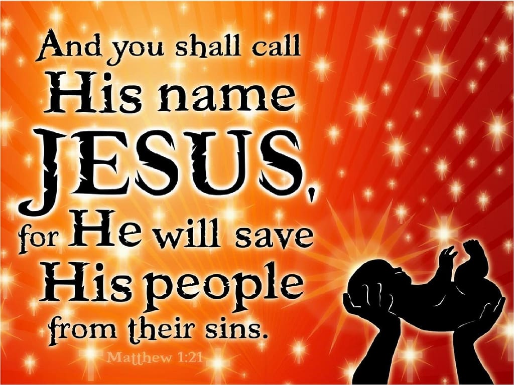 Jesus Saves with Baby Silhouette