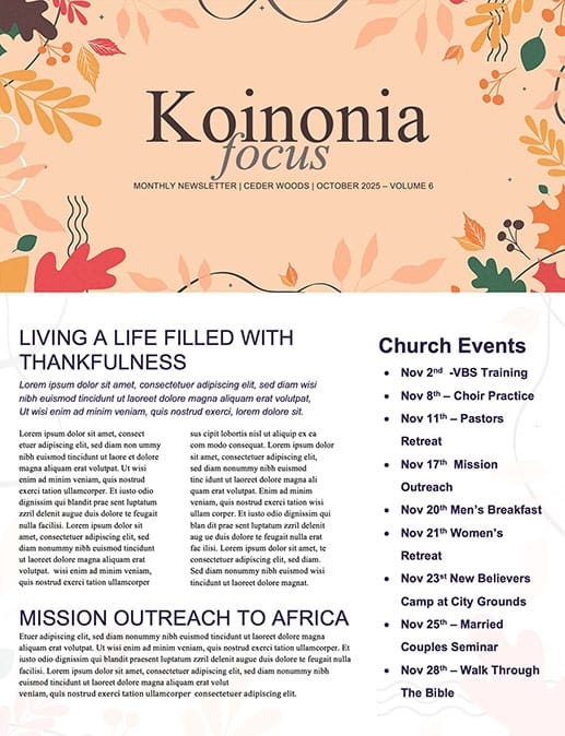 Happy Thanksgiving Newsletter 2022
