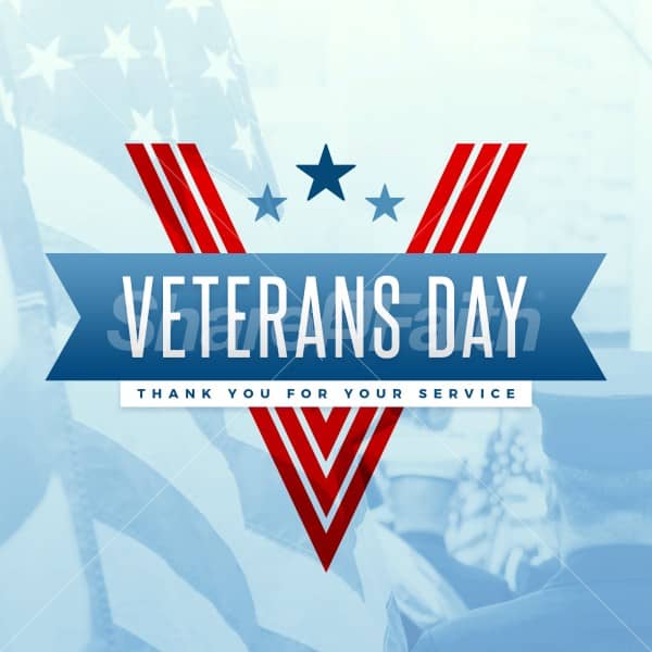 Veterans Day Title Graphics Set Social Media
