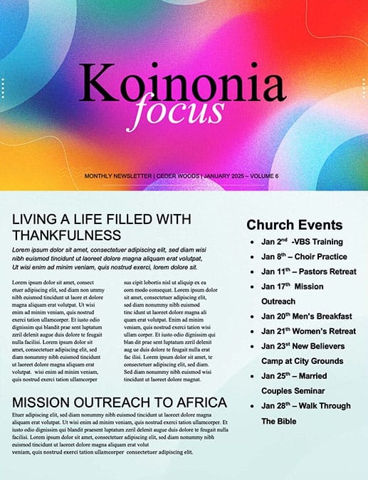 Happy New Year: Newsletter