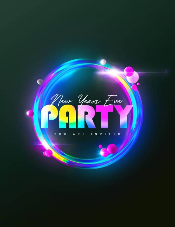 New Years Eve Party Neon: Flyer