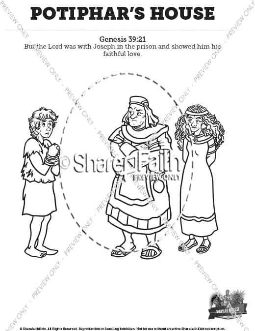 Genesis 39 Potiphar's House: Coloring Pages