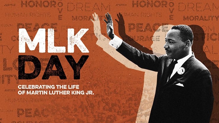 MLK Day: Title Graphics Orange and Black