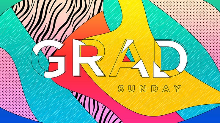 Graduation Sunday Abstract Graphic Design