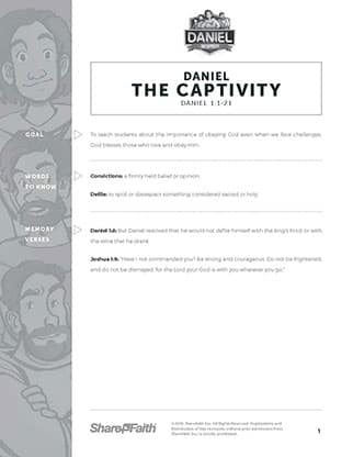 Daniel 1 The Captivity Curriculum