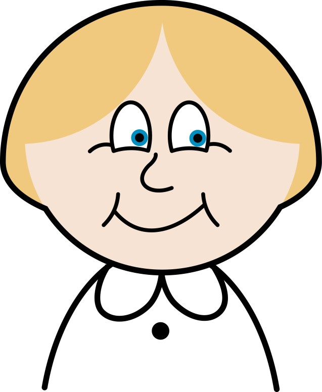 Cartoon Face with Blonde Hair