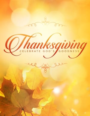 Thanksgiving Celebrate God's Goodness Ministry Flyer