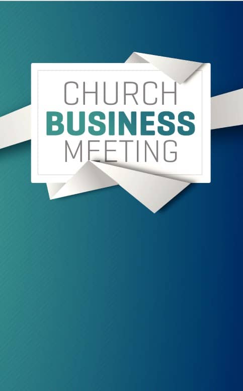 Church Business Meeting Christian Bulletin