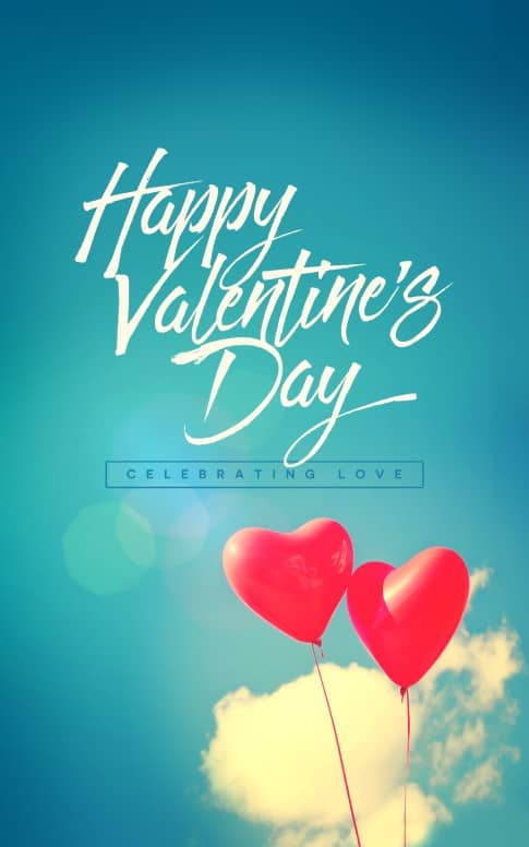 Celebrating Love Valentine's Day Church Bulletin Cover