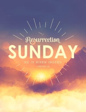 Resurrection Sunday Sunrise Church Flyer