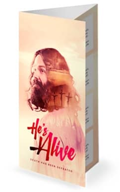 He's Alive Easter Church Trifold Bulletin