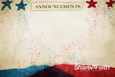 Red, White, and Blue Announcements Video Loop
