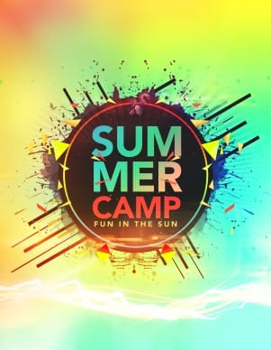 Summer Camp Fun in the Sun Church Flyer