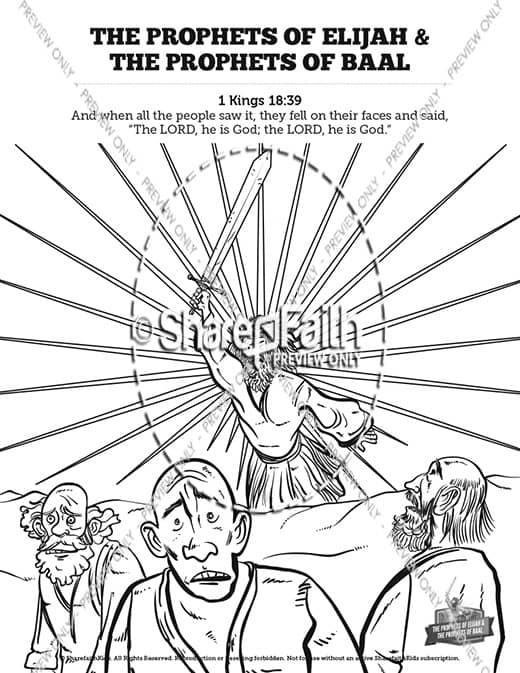 Elijah The Prophet 1 Kings 18 Sunday School Coloring Pages