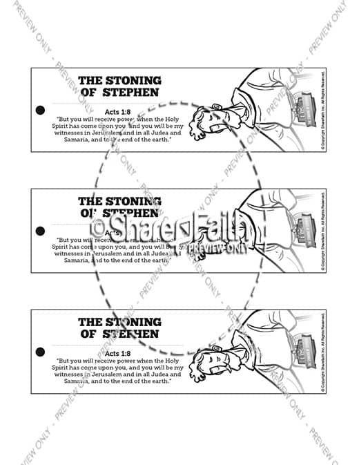 Acts 7 The Stoning of Stephen Bible Bookmarks