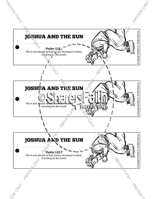 Joshua 10 Sun Stand Still Bible Bookmarks