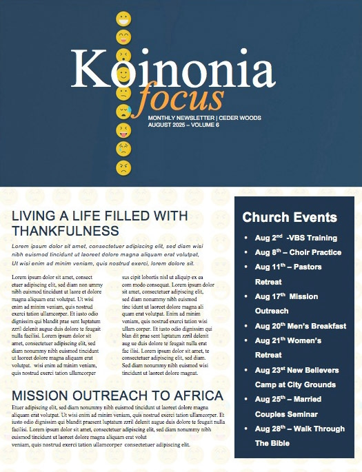 It's Complicated Church Newsletter Template