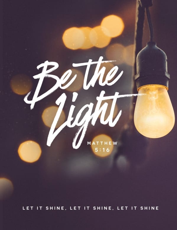 Be The Light Church Flyer Template