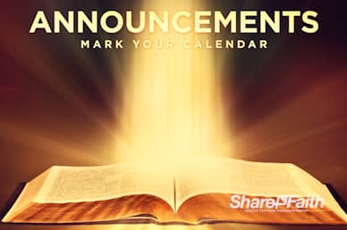 The Word of God Announcements Church Video Loop