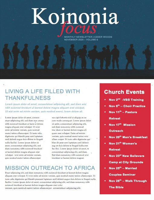 Veterans Day Honoring Those Who Served Church Newsletter