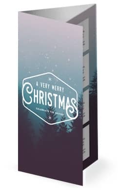 Christian Merry Christmas Church Trifold Bulletin