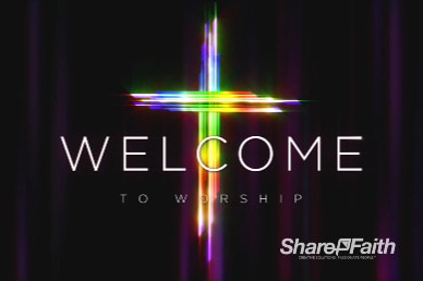 Easter Cross He Is Risen Welcome Motion Graphic