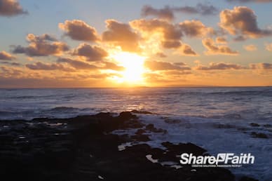 Tropical Sunrise Ocean Worship Motion Background