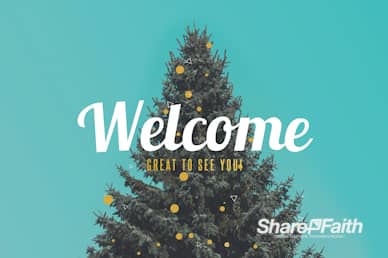 Christmas Tree Holiday Church Welcome Motion Graphic