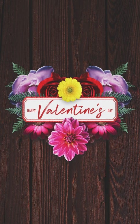 Valentine's Day Floral Church Bulletin